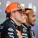 BARCELONA, SPAIN - JUNE 22: Second placed qualifier Max Verstappen of the Netherlands and Oracle Red Bull Racing poses for a photo in parc ferme during qualifying ahead of the F1 Grand Prix of Spain at Circuit de Barcelona-Catalunya on June 22, 2024 in Barcelona, Spain. (Photo by Mark Sutton - Formula 1/Formula 1 via Getty Images)
