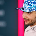 BARCELONA, SPAIN - JUNE 22: 9th placed qualifier Esteban Ocon of France and Alpine F1 talks to the media in the Paddock after qualifying ahead of the F1 Grand Prix of Spain at Circuit de Barcelona-Catalunya on June 22, 2024 in Barcelona, Spain. (Photo by Chris Graythen/Getty Images)