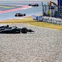 AUSTIN, TEXAS - OCTOBER 20: Lewis Hamilton of Great Britain driving the (44) Mercedes AMG Petronas F1 Team W15 walks away after crashing during the F1 Grand Prix of United States at Circuit of The Americas on October 20, 2024 in Austin, Texas. (Photo by Mark Sutton/Getty Images)