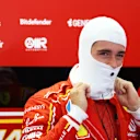 AUSTIN, TEXAS - OCTOBER 18: Charles Leclerc of Monaco and Ferrari prepares to drive in the garage during Sprint Qualifying ahead of the F1 Grand Prix of United States at Circuit of The Americas on October 18, 2024 in Austin, Texas. (Photo by Bryn Lennon - Formula 1/Formula 1 via Getty Images)