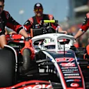 AUSTIN, TEXAS - OCTOBER 19: Nico Hulkenberg of Germany and Haas F1 prepares to drive on the grid during the Sprint ahead of the F1 Grand Prix of United States at Circuit of The Americas on October 19, 2024 in Austin, Texas. (Photo by Rudy Carezzevoli/Getty Images)