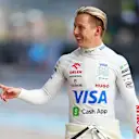 AUSTIN, TEXAS - OCTOBER 19: 15th placed qualifier Liam Lawson of New Zealand and Visa Cash App RB walks in the Pitlane during qualifying ahead of the F1 Grand Prix of United States at Circuit of The Americas on October 19, 2024 in Austin, Texas. (Photo by Bryn Lennon - Formula 1/Formula 1 via Getty Images)