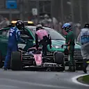 MELBOURNE, AUSTRALIA - MARCH 16: Jack Doohan of Australia driving the (7) Alpine F1 A525 Renault crashes during the F1 Grand Prix of Australia at Albert Park Grand Prix Circuit on March 16, 2025 in Melbourne, Australia. (Photo by James Sutton - Formula 1/Formula 1 via Getty Images)