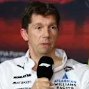 MELBOURNE, AUSTRALIA - MARCH 14: James Vowles, Team Principal of Williams in the Press Conference during practice ahead of the F1 Grand Prix of Australia at Albert Park Grand Prix Circuit on March 14, 2025 in Melbourne, Australia. (Photo by Clive Rose/Getty Images)