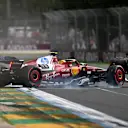MELBOURNE, AUSTRALIA - MARCH 15: Lewis Hamilton of Great Britain driving the (44) Scuderia Ferrari SF-25 recovers after a spin during qualifying ahead of the F1 Grand Prix of Australia at Albert Park Grand Prix Circuit on March 15, 2025 in Melbourne, Australia. (Photo by Mark Sutton - Formula 1/Formula 1 via Getty Images)