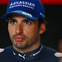 MELBOURNE, AUSTRALIA - MARCH 15: Seventh placed qualifier Carlos Sainz of Spain and Williams looks on during qualifying ahead of the F1 Grand Prix of Australia at Albert Park Grand Prix Circuit on March 15, 2025 in Melbourne, Australia. (Photo by Rudy Carezzevoli/Getty Images)
