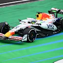 SHANGHAI, CHINA - MARCH 23: Isack Hadjar of France driving the (6) Visa Cash App Racing Bulls VCARB 02 runs wide during the F1 Grand Prix of China at Shanghai International Circuit on March 23, 2025 in Shanghai, China. (Photo by Clive Mason/Getty Images)
