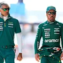 SHANGHAI, CHINA - MARCH 21: Fernando Alonso of Spain and Aston Martin F1 Team in the Pitlane during Sprint Qualifying ahead of the F1 Grand Prix of China at Shanghai International Circuit on March 21, 2025 in Shanghai, China. (Photo by Bryn Lennon - Formula 1/Formula 1 via Getty Images)