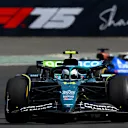 SHANGHAI, CHINA - MARCH 22: Fernando Alonso of Spain driving the (14) Aston Martin F1 Team AMR25 Mercedes leads Alexander Albon of Thailand driving the (23) Williams FW47 Mercedes on track during the Sprint ahead of the F1 Grand Prix of China at Shanghai International Circuit on March 22, 2025 in Shanghai, China. (Photo by Clive Mason/Getty Images)