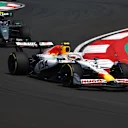 SHANGHAI, CHINA - MARCH 22: Yuki Tsunoda of Japan driving the (22) Visa Cash App Racing Bulls VCARB 02 leads Andrea Kimi Antonelli of Italy driving the (12) Mercedes AMG Petronas F1 Team W16 on track during the Sprint ahead of the F1 Grand Prix of China at Shanghai International Circuit on March 22, 2025 in Shanghai, China. (Photo by Mark Thompson/Getty Images)