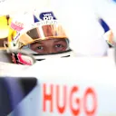 SUZUKA, JAPAN - APRIL 04: Liam Lawson of New Zealand and Visa Cash App Racing Bulls looks on in the garage during practice ahead of the F1 Grand Prix of Japan at Suzuka Circuit on April 04, 2025 in Suzuka, Japan. (Photo by Bryn Lennon - Formula 1/Formula 1 via Getty Images)