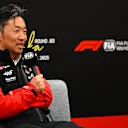 SUZUKA, JAPAN - APRIL 04: Ayao Komatsu, Team Principal of Haas F1 in the Team Principals Press Conference during practice ahead of the F1 Grand Prix of Japan at Suzuka Circuit on April 04, 2025 in Suzuka, Japan. (Photo by Mark Sutton/Getty Images)