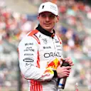 SUZUKA, JAPAN - APRIL 05: Pole position qualifier Max Verstappen of the Netherlands and Oracle Red Bull Racing in parc ferme during qualifying ahead of the F1 Grand Prix of Japan at Suzuka Circuit on April 05, 2025 in Suzuka, Japan. (Photo by Bryn Lennon - Formula 1/Formula 1 via Getty Images)