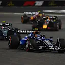 BAHRAIN, BAHRAIN - APRIL 13: Carlos Sainz of Spain driving the (55) Williams FW47 Mercedes leads Andrea Kimi Antonelli of Italy driving the (12) Mercedes AMG Petronas F1 Team W16 and Max Verstappen of the Netherlands driving the (1) Oracle Red Bull Racing RB21 on track during the F1 Grand Prix of Bahrain at Bahrain International Circuit on April 13, 2025 in Bahrain, Bahrain. (Photo by Rudy Carezzevoli/Getty Images)