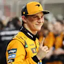 BAHRAIN, BAHRAIN - APRIL 13: Race winner Oscar Piastri of Australia and McLaren celebrates in parc ferme during the F1 Grand Prix of Bahrain at Bahrain International Circuit on April 13, 2025 in Bahrain, Bahrain. (Photo by Mark Thompson/Getty Images)