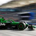 BAHRAIN, BAHRAIN - APRIL 11: Nico Hulkenberg of Germany driving the (27) Kick Sauber C45 Ferrari leaves the garage during practice ahead of the F1 Grand Prix of Bahrain at Bahrain International Circuit on April 11, 2025 in Bahrain, Bahrain. (Photo by Bryn Lennon - Formula 1/Formula 1 via Getty Images)