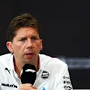 BAHRAIN, BAHRAIN - APRIL 11: James Vowles, Team Principal of Williams speaks in the Team Principals Press Conference during practice ahead of the F1 Grand Prix of Bahrain at Bahrain International Circuit on April 11, 2025 in Bahrain, Bahrain. (Photo by Bryn Lennon/Getty Images)