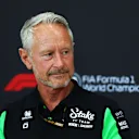BAHRAIN, BAHRAIN - APRIL 11: Jonathan Wheatley, Team Principal of Stake F1 Team Kick Sauber looks on in the Team Principals Press Conference during practice ahead of the F1 Grand Prix of Bahrain at Bahrain International Circuit on April 11, 2025 in Bahrain, Bahrain. (Photo by Bryn Lennon/Getty Images)