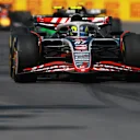 MONTREAL, QUEBEC - JUNE 15: Oliver Bearman of Great Britain driving the (87) Haas F1 VF-25 Ferrari on track during the F1 Grand Prix of Canada at Circuit Gilles-Villeneuve on June 15, 2025 in Montreal, Quebec. (Photo by Mark Thompson/Getty Images)