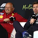 MONTREAL, QUEBEC - JUNE 13: Frederic Vasseur, Team Principal of Scuderia Ferrari and James Vowles, Team Principal of Williams in the Team Principals Press Conference during practice ahead of the F1 Grand Prix of Canada at Circuit Gilles-Villeneuve on June 13, 2025 in Montreal, Quebec. (Photo by Jared C. Tilton/Getty Images)