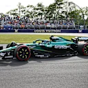 MONTREAL, QUEBEC - JUNE 13: Fernando Alonso of Spain driving the (14) Aston Martin F1 Team AMR25 Mercedes on track during practice ahead of the F1 Grand Prix of Canada at Circuit Gilles-Villeneuve on June 13, 2025 in Montreal, Quebec. (Photo by Minas Panagiotakis/Getty Images)