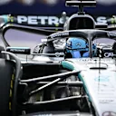MONTREAL, QUEBEC - JUNE 13: George Russell of Great Britain driving the (63) Mercedes AMG Petronas F1 Team W16 on track during practice ahead of the F1 Grand Prix of Canada at Circuit Gilles-Villeneuve on June 13, 2025 in Montreal, Quebec. (Photo by Minas Panagiotakis/Getty Images)
