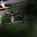 MONTREAL, QUEBEC - JUNE 14: Esteban Ocon of France driving the (31) Haas F1 VF-25 Ferrari leads Isack Hadjar of France driving the (6) Visa Cash App Racing Bulls VCARB 02 on track during final practice ahead of the F1 Grand Prix of Canada at Circuit Gilles-Villeneuve on June 14, 2025 in Montreal, Quebec. (Photo by Mark Thompson/Getty Images)