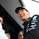 MONTREAL, QUEBEC - JUNE 14: Pole position qualifier George Russell of Great Britain and Mercedes AMG Petronas F1 Team looks on during qualifying ahead of the F1 Grand Prix of Canada at Circuit Gilles-Villeneuve on June 14, 2025 in Montreal, Quebec. (Photo by Mark Sutton - Formula 1/Formula 1 via Getty Images)