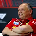 IMOLA, ITALY - MAY 16: Frederic Vasseur, Team Principal of Scuderia Ferrari in the Team Principals Press Conference during practice ahead of the F1 Grand Prix of Emilia-Romagna at Autodromo Internazionale Enzo e Dino Ferrari on May 16, 2025 in Imola, Italy. (Photo by Bryn Lennon - Formula 1/Formula 1 via Getty Images)