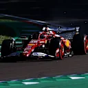 IMOLA, ITALY - MAY 16: Sparks fly behind Charles Leclerc of Monaco driving the (16) Scuderia Ferrari SF-25 on track during practice ahead of the F1 Grand Prix of Emilia-Romagna at Autodromo Internazionale Enzo e Dino Ferrari on May 16, 2025 in Imola, Italy. (Photo by Ryan Pierse/Getty Images)