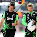 IMOLA, ITALY - MAY 17: Seventeenth placed qualifier Nico Hulkenberg of Germany and Stake F1 Team Kick Sauber walks in the Pitlane during qualifying ahead of the F1 Grand Prix of Emilia-Romagna at Autodromo Internazionale Enzo e Dino Ferrari on May 17, 2025 in Imola, Italy. (Photo by Bryn Lennon - Formula 1/Formula 1 via Getty Images)