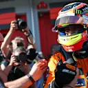 IMOLA, ITALY - MAY 17: Zak Brown, Chief Executive Officer of McLaren and Pole position qualifier Oscar Piastri of Australia and McLaren celebrates in parc ferme during qualifying ahead of the F1 Grand Prix of Emilia-Romagna at Autodromo Internazionale Enzo e Dino Ferrari on May 17, 2025 in Imola, Italy. (Photo by Mark Thompson/Getty Images)