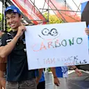 BUDAPEST, HUNGARY - AUGUST 01: Alexander Albon of Thailand and Williams on stage prior to practice