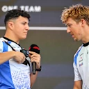 BUDAPEST, HUNGARY - AUGUST 01: Isack Hadjar of France and Visa Cash App Racing Bulls and Liam