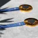 BUDAPEST, HUNGARY - JULY 31: Gold Olympic medals in the Paddock during previews ahead of the F1