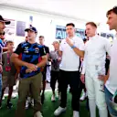 BUDAPEST, HUNGARY - JULY 31: Pierre Gasly of France and Alpine F1 and Franco Colapinto of Argentina