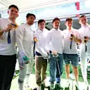 BUDAPEST, HUNGARY - JULY 31: Pierre Gasly of France and Alpine F1 and Franco Colapinto of Argentina