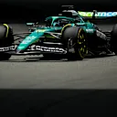 MIAMI, FLORIDA - MAY 02: Lance Stroll of Canada driving the (18) Aston Martin F1 Team AMR25 Mercedes on track during practice ahead of the F1 Grand Prix of Miami at Miami International Autodrome on May 02, 2025 in Miami, Florida. (Photo by Hector Vivas/Getty Images)