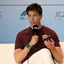 MIAMI, FLORIDA - MAY 02: Toto Wolff, Executive Director of Mercedes AMG Petronas F1 Team in the Team Principals Press Conference prior to Sprint qualifying ahead of the F1 Grand Prix of Miami at Miami International Autodrome on May 02, 2025 in Miami, Florida. (Photo by Mark Sutton - Formula 1/Formula 1 via Getty Images)