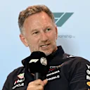 MIAMI, FLORIDA - MAY 02: Christian Horner, Team Principal of Oracle Red Bull Racing in the Team Principals Press Conference prior to Sprint qualifying ahead of the F1 Grand Prix of Miami at Miami International Autodrome on May 02, 2025 in Miami, Florida. (Photo by Mark Sutton - Formula 1/Formula 1 via Getty Images)