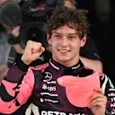 MIAMI, FLORIDA - MAY 02: Sprint Pole qualifier Andrea Kimi Antonelli of Italy and Mercedes AMG Petronas F1 Team celebrates in parc ferme during Sprint qualifying ahead of the F1 Grand Prix of Miami at Miami International Autodrome on May 02, 2025 in Miami, Florida. (Photo by Mark Sutton - Formula 1/Formula 1 via Getty Images)