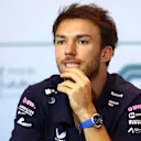 MIAMI, FLORIDA - MAY 01: Pierre Gasly of France and Alpine F1 looks on during the Drivers Press Conference during previews ahead of the F1 Grand Prix of Miami at Miami International Autodrome on May 01, 2025 in Miami, Florida. (Photo by Clive Rose/Getty Images)