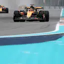 MIAMI, FLORIDA - MAY 03: Oscar Piastri of Australia driving the (81) McLaren MCL39 Mercedes leads Lando Norris of Great Britain driving the (4) McLaren MCL39 Mercedes on track during the Sprint ahead of the F1 Grand Prix of Miami at Miami International Autodrome on May 03, 2025 in Miami, Florida. (Photo by Mark Thompson/Getty Images)