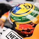 Isack Hadjar's Senna-inspired helmet for the 2025 Monaco Grand Prix had the dates of the Brazilian’s poles and wins at the circuit