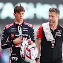 MONTE-CARLO, MONACO - MAY 24: Seventeenth placed qualifier Oliver Bearman of Great Britain and Haas F1 in the Pitlane during qualifying ahead of the F1 Grand Prix of Monaco at Circuit de Monaco on May 24, 2025 in Monte-Carlo, Monaco (Photo by Bryn Lennon - Formula 1/Formula 1 via Getty Images)