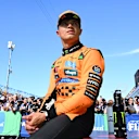 ZANDVOORT, NETHERLANDS - AUGUST 30: Second placed qualifier Lando Norris of Great Britain and McLaren looks on in parc ferme during qualifying ahead of the F1 Grand Prix of Netherlands at Circuit Zandvoort on August 30, 2025 in Zandvoort, Netherlands. (Photo by Mark Sutton - Formula 1/Formula 1 via Getty Images)