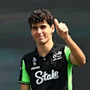 JEDDAH, SAUDI ARABIA - APRIL 18: Gabriel Bortoleto of Brazil and Stake F1 Team Kick Sauber on stage during practice ahead of the F1 Grand Prix of Saudi Arabia at Jeddah Corniche Circuit on April 18, 2025 in Jeddah, Saudi Arabia. (Photo by Mark Sutton - Formula 1/Formula 1 via Getty Images)