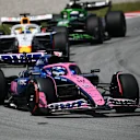 BARCELONA, SPAIN - JUNE 01: Pierre Gasly of France driving the (10) Alpine F1 A525 Renault leads Isack Hadjar of France driving the (6) Visa Cash App Racing Bulls VCARB 02 on track during the F1 Grand Prix of Spain at Circuit de Barcelona-Catalunya on June 01, 2025 in Barcelona, Spain. (Photo by James Sutton - Formula 1/Formula 1 via Getty Images)