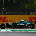 BARCELONA, SPAIN - JUNE 01: Fernando Alonso of Spain driving the (14) Aston Martin F1 Team AMR25 Mercedes in the gravel during the F1 Grand Prix of Spain at Circuit de Barcelona-Catalunya on June 01, 2025 in Barcelona, Spain. (Photo by James Sutton - Formula 1/Formula 1 via Getty Images)