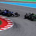 BARCELONA, SPAIN - JUNE 01: Gabriel Bortoleto of Brazil driving the (5) Kick Sauber C45 Ferrari leads Carlos Sainz of Spain driving the (55) Williams FW47 Mercedes on track during the F1 Grand Prix of Spain at Circuit de Barcelona-Catalunya on June 01, 2025 in Barcelona, Spain. (Photo by Clive Rose - Formula 1/Formula 1 via Getty Images)